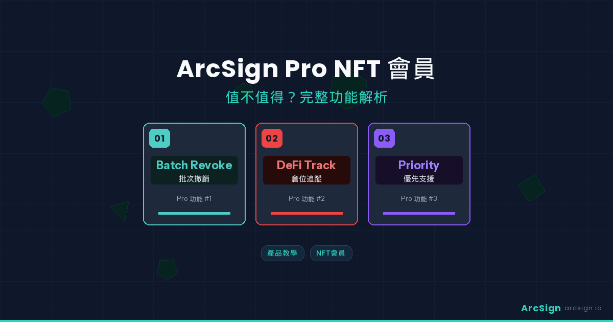 ArcSign Pro NFT 會員：值不值得？完整功能解析