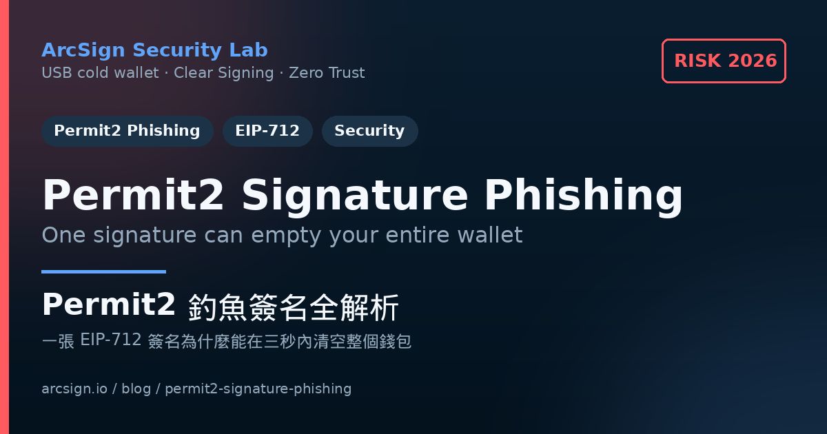 Permit2 釣魚簽名全解析：一張 EIP-712 簽名為什麼能在三秒內清空整個錢包